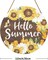 12"x12" Hello Summer Sunflower Wooden Sign for Front Door & Farmhouse Decor